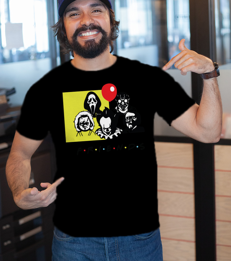 Friends Ghostface Chucky Pennywise Jason Freddy T-Shirt