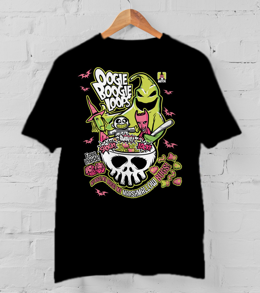 Oogie Boogie Loops Shock Barrel Lock Free Inside Bugs My Bugs My Marshmallow Bugs T-Shirt