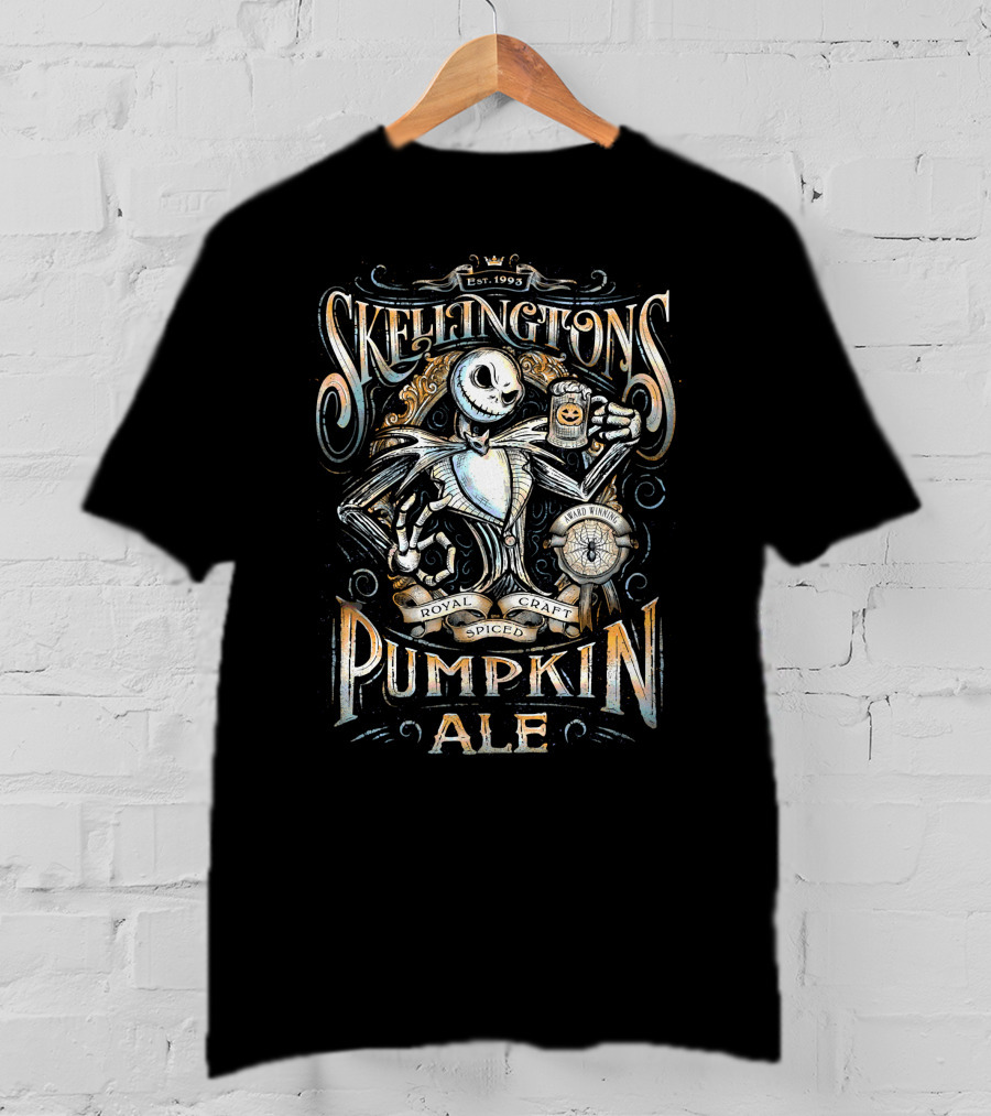 Skellingtons Pumpkin Ale Royal Craft Spiced Est. 1993 Award Winning T-Shirt