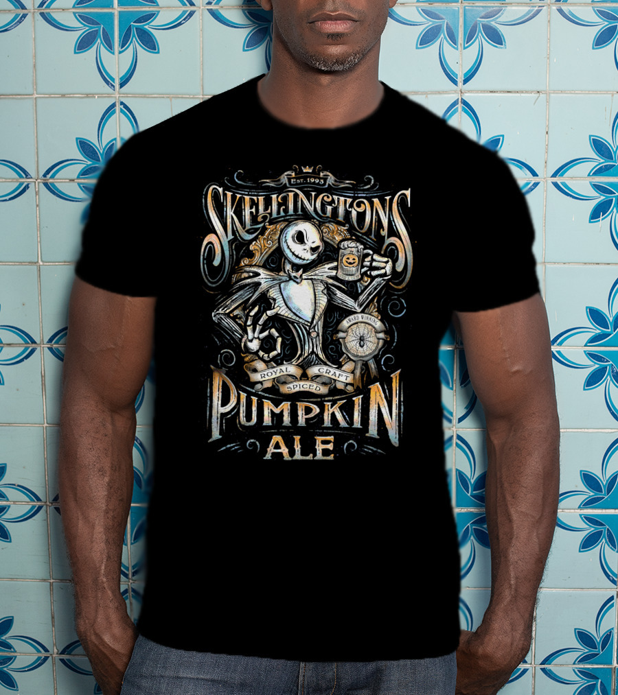Skellingtons Pumpkin Ale Royal Craft Spiced Est. 1993 Award Winning T-Shirt