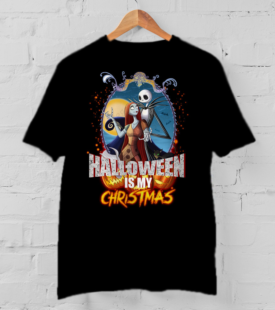 Halloween Is My Christmas Jack And Sally T-Shirt