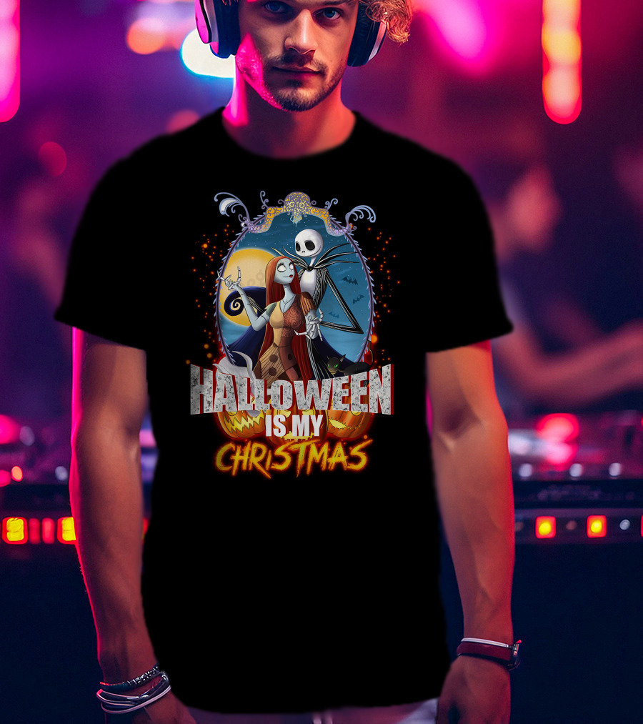 Halloween Is My Christmas Jack And Sally T-Shirt