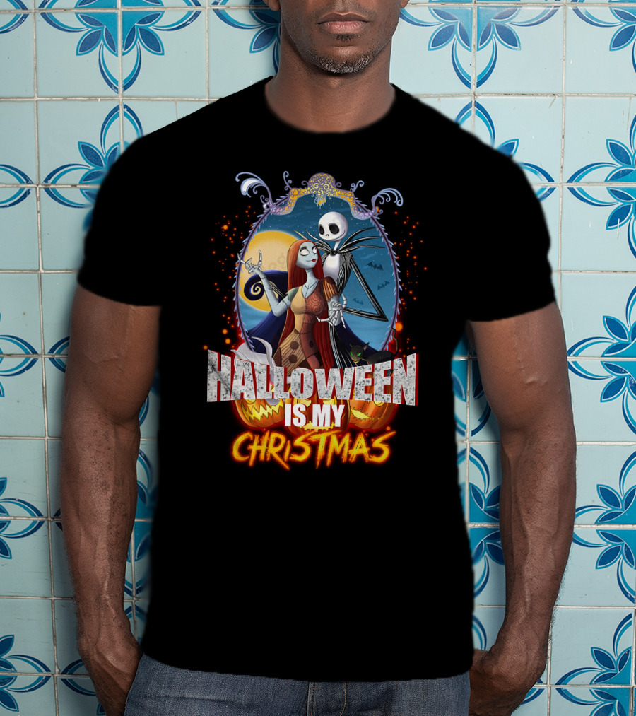Halloween Is My Christmas Jack And Sally T-Shirt