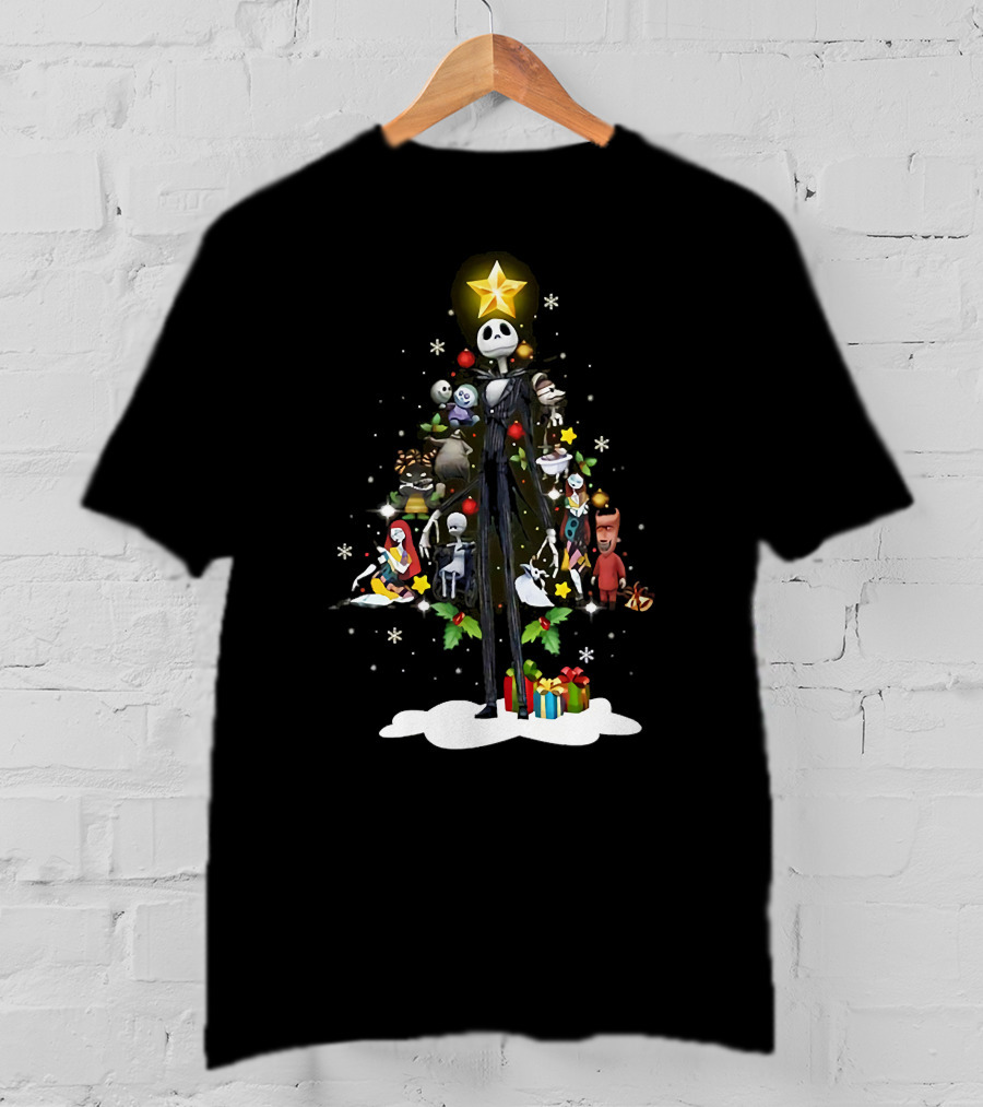 Jack Sally Finklestein Oogie Christmas Tree Star T-Shirt