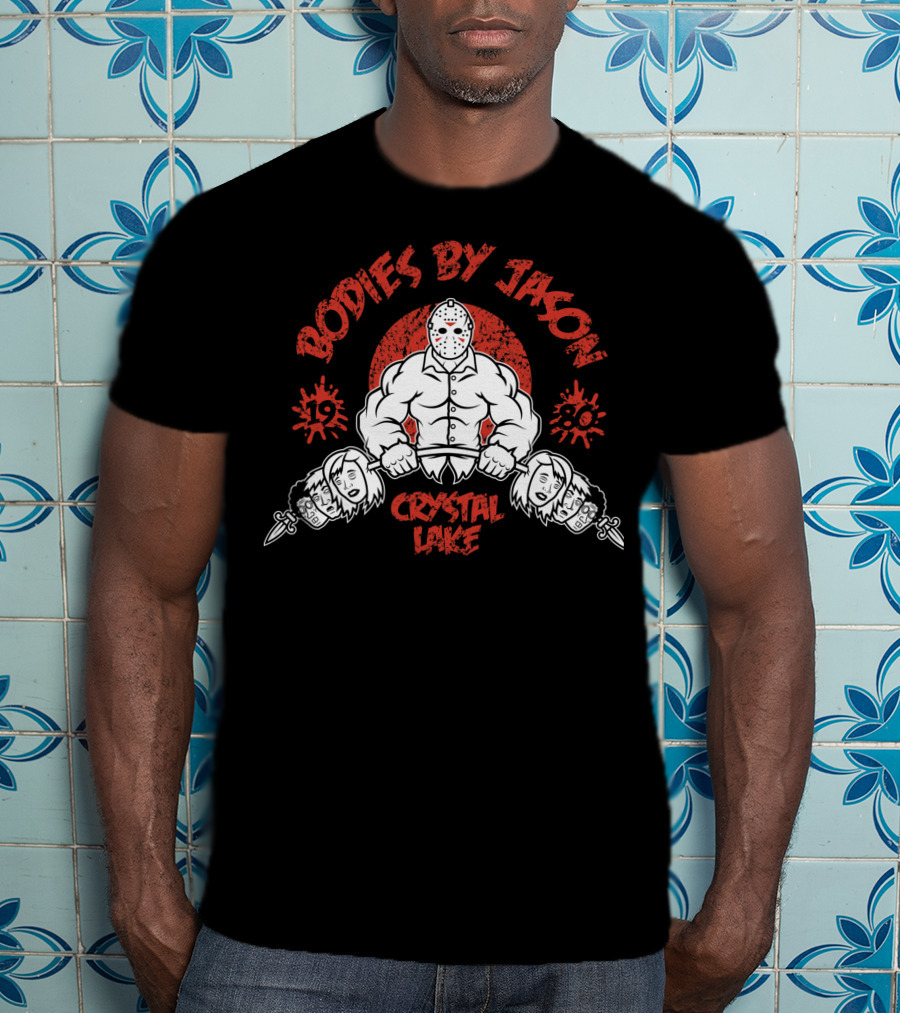 Bodies By Jason Crystal Lake 1980 Vintage Horror Masked Killer T-Shirt