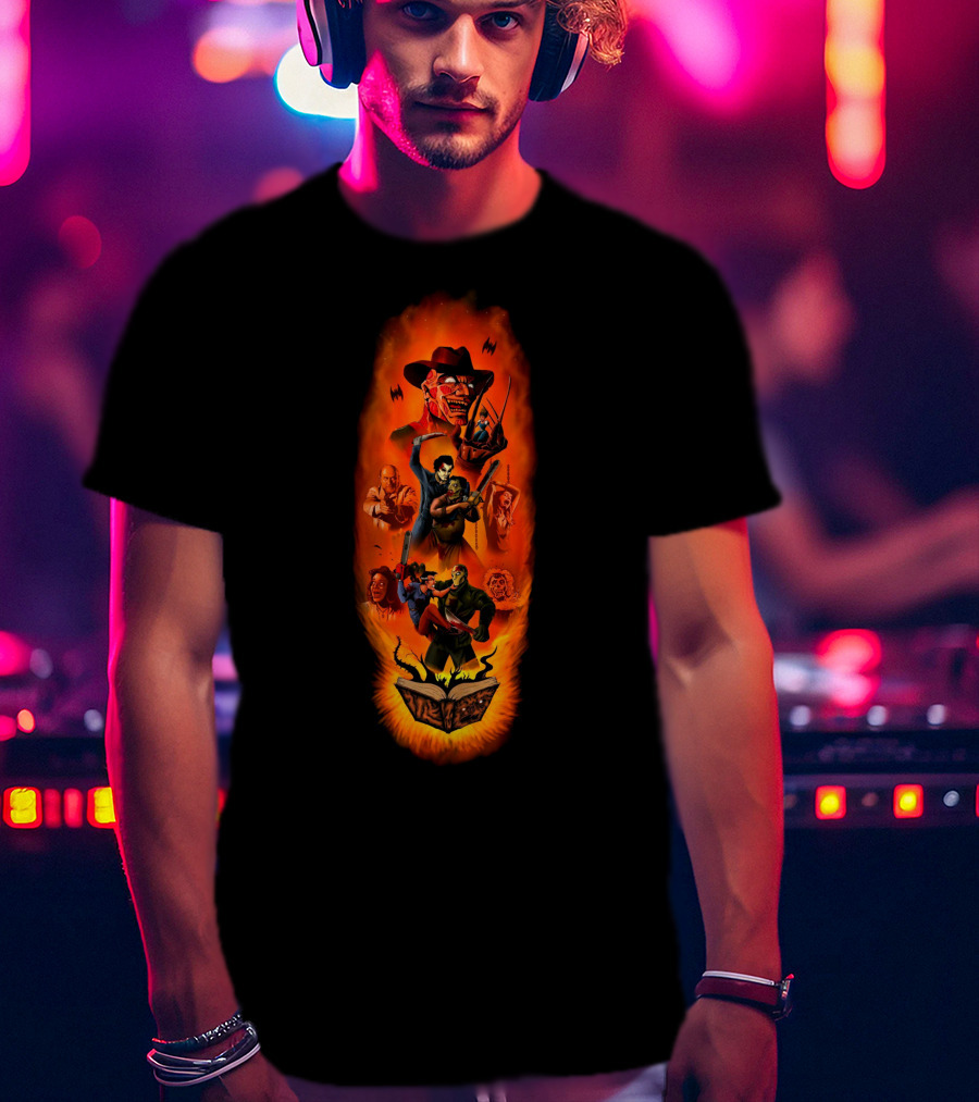 Freddy Kurger Michael Myers Freddy Krueger Michael Myers Iconic Horror Characters T-Shirt