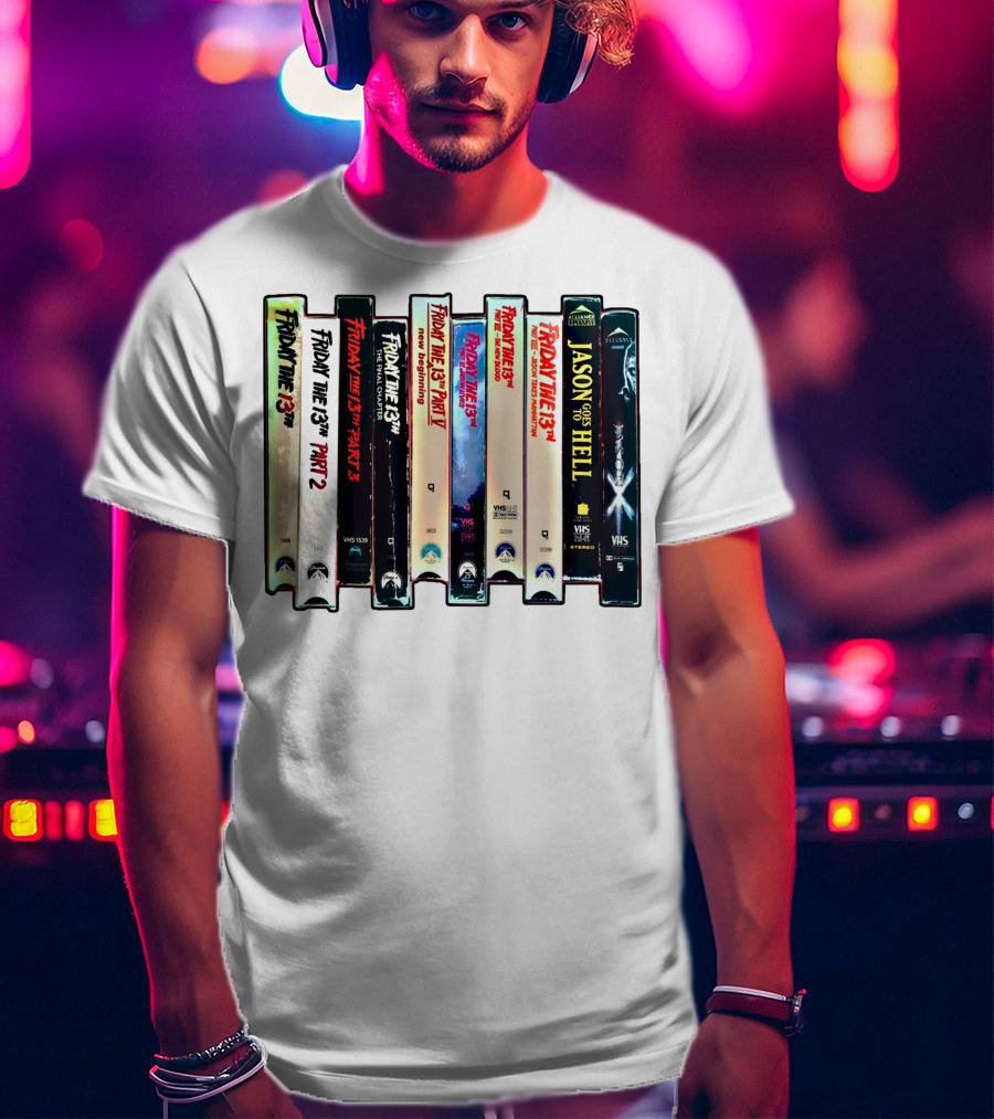 Friday The 13th VHS Collection Part 1-9 Jason Goes To Hell T-Shirt