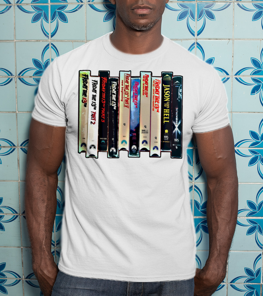 Friday The 13th VHS Collection Part 1-9 Jason Goes To Hell T-Shirt