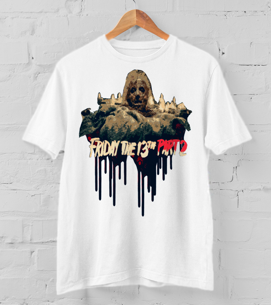 Friday The 13th Part 2 Dripping Mask Horror T-Shirt