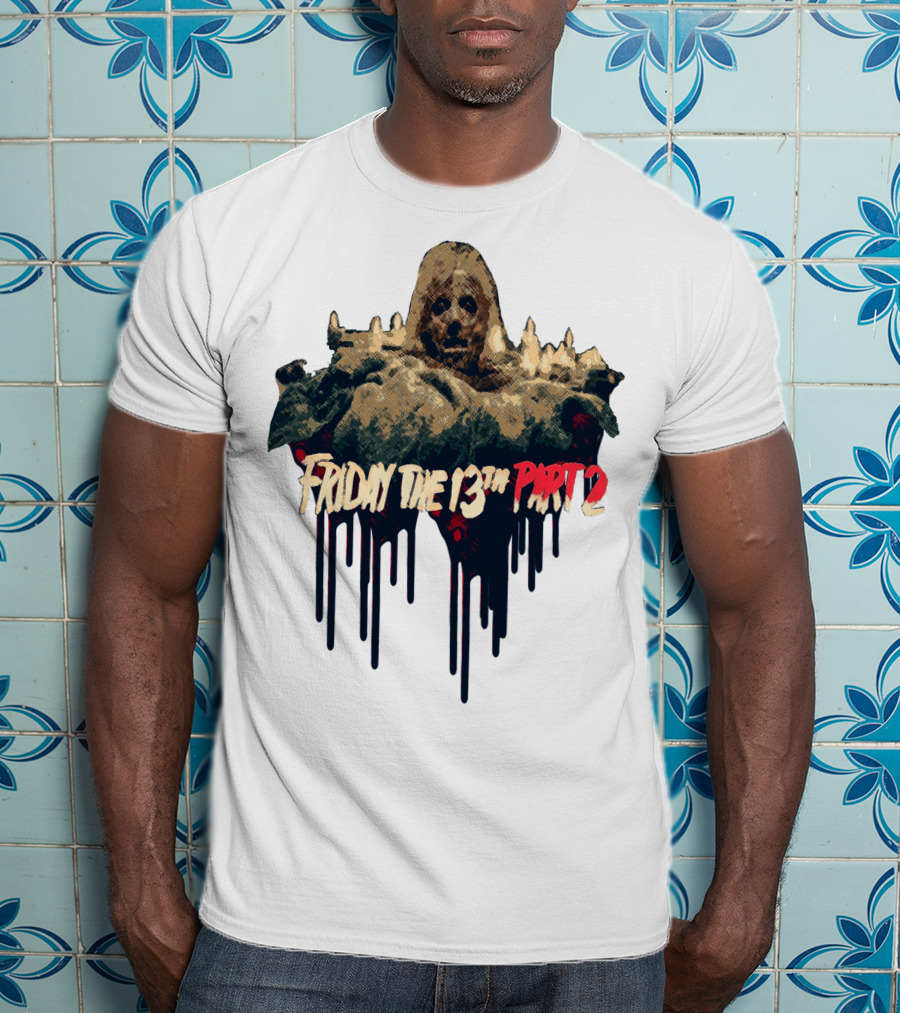Friday The 13th Part 2 Dripping Mask Horror T-Shirt