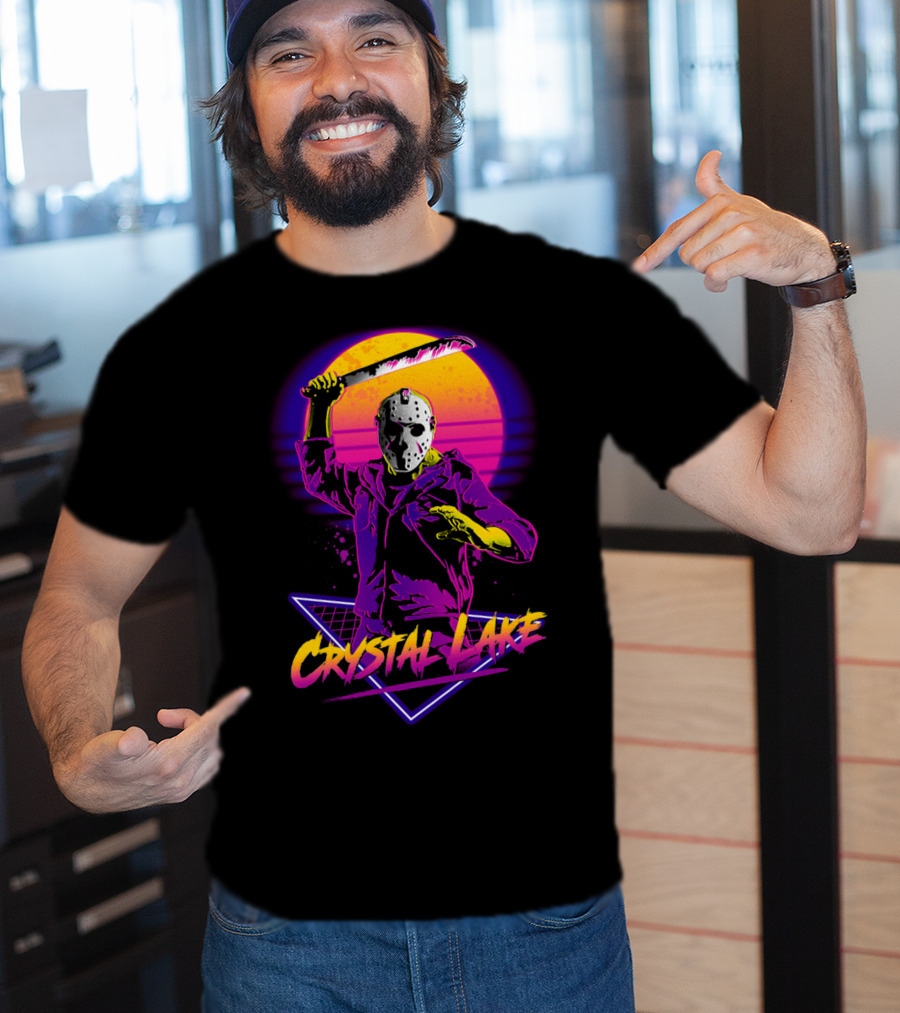 Jason Voorhees Neon Crystal Lake T-Shirt