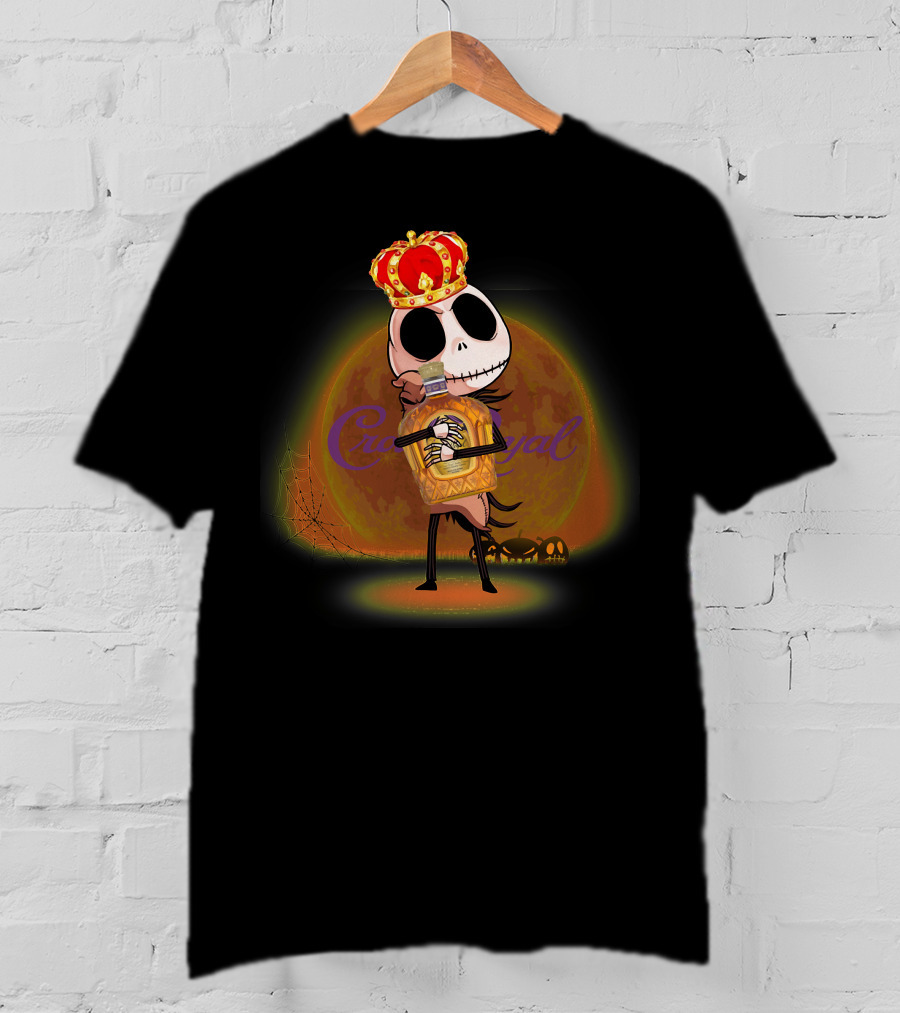 Jack Royal Whisky Crown Pumpkin Skeleton T-Shirt