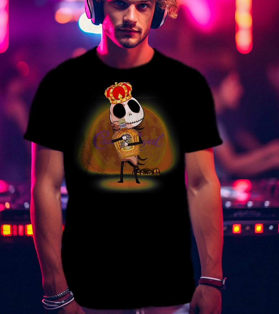Jack Royal Whisky Crown Pumpkin Skeleton T-Shirt