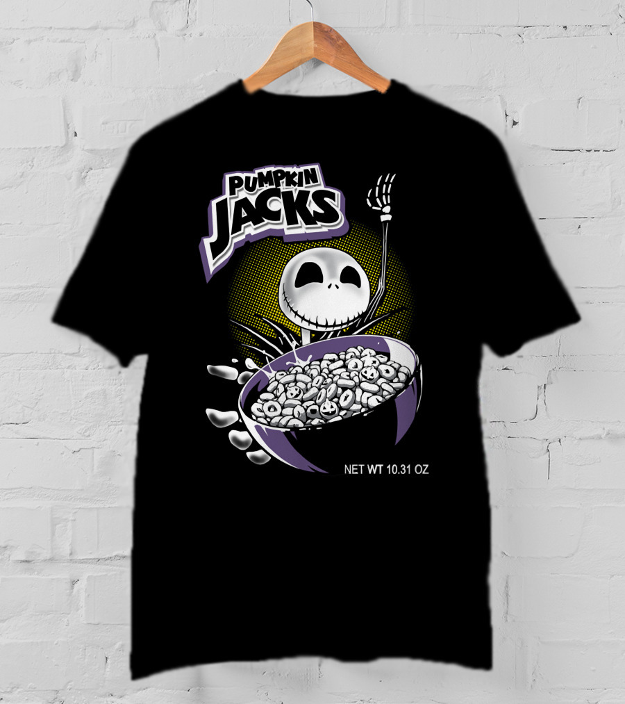 Pumpkin Jacks Cereal Halloween Skeleton NET WT 10.31 OZ T-Shirt