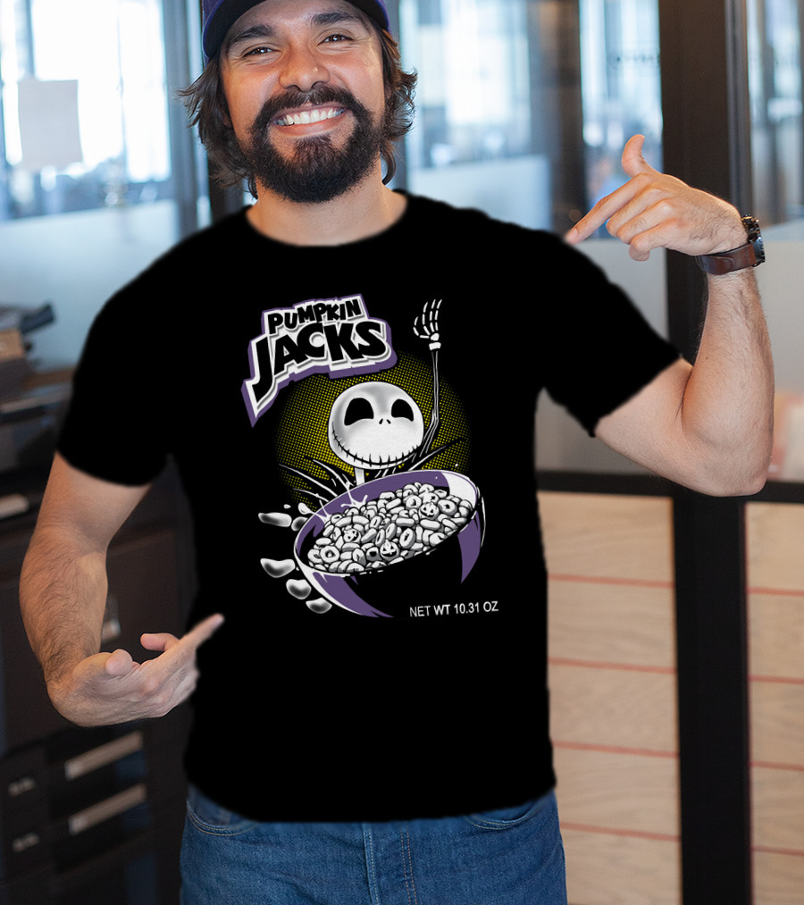 Pumpkin Jacks Cereal Halloween Skeleton NET WT 10.31 OZ T-Shirt