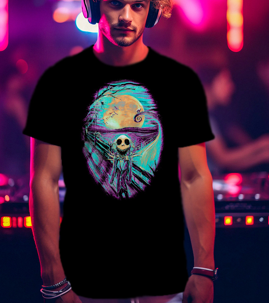 The Scream Before Christmas Nightmare Jack Moon Scene T-Shirt