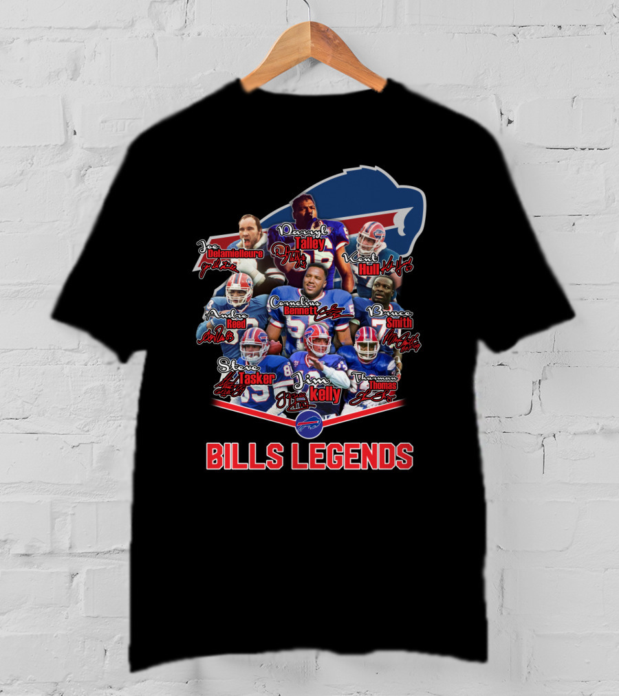 Bills Legends Featuring Talley Kelly Bennett Thomas Tasker Hull Smith Andre Reed T-Shirt