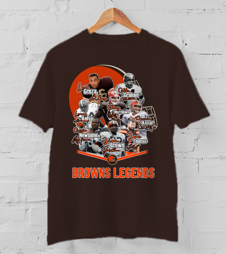 Browns Legends Lou Groza Jim Brown Otto Graham Legendary Players T-Shirt