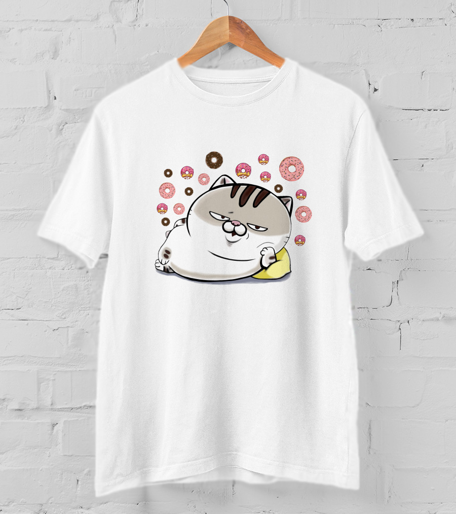Ami Cat Surrounded By Donuts T-Shirt