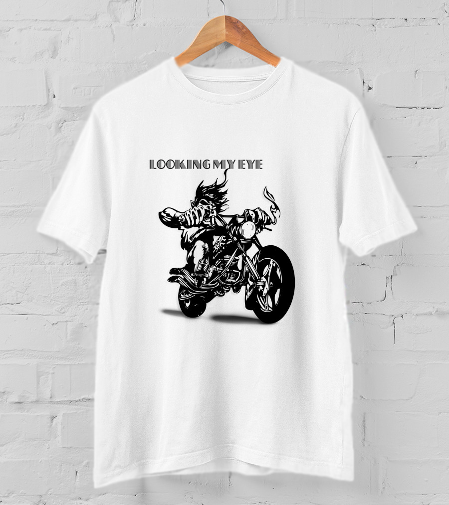 Raider Looking My Eye Biker Riding Motorcycle T-Shirt