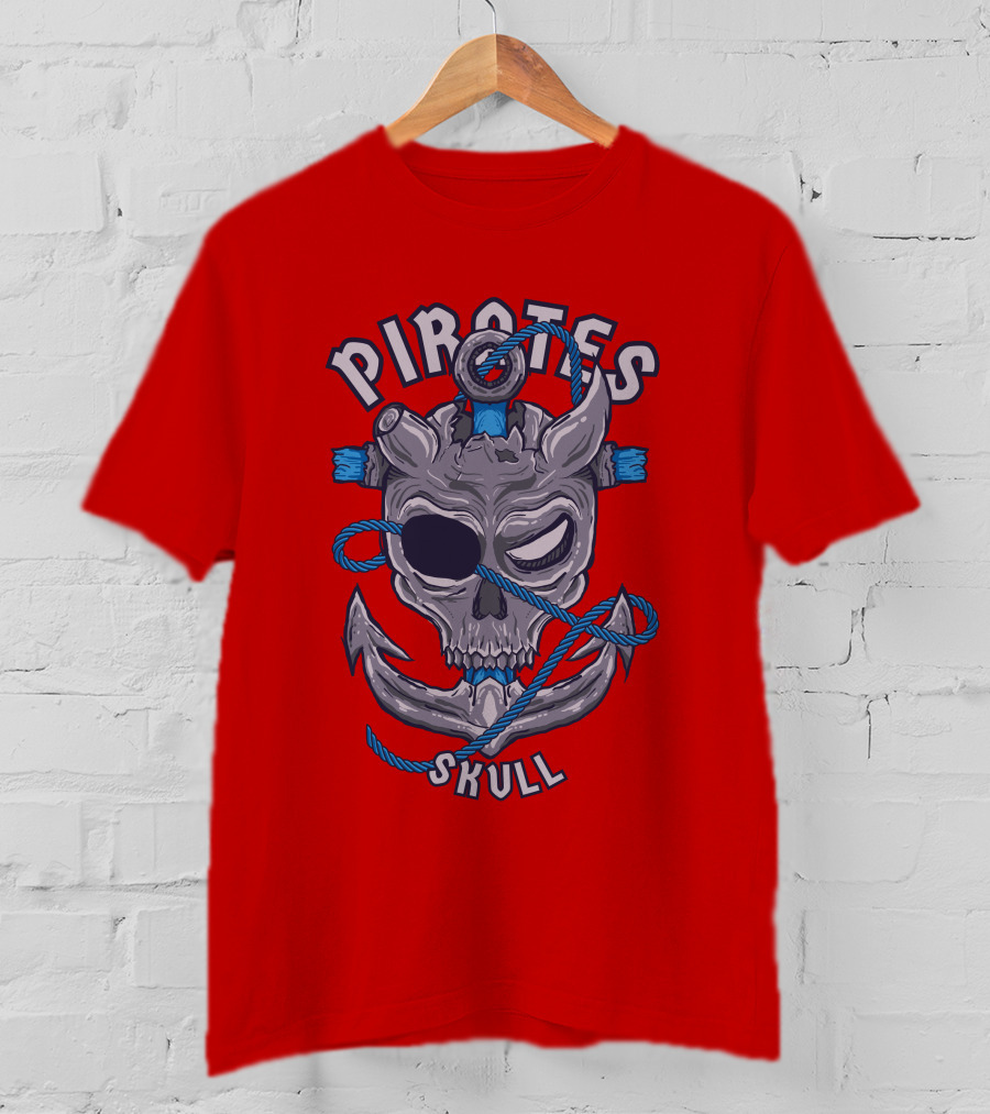 Pirates Skull Pirates Of The Caribbean Anchor Rope T-Shirt