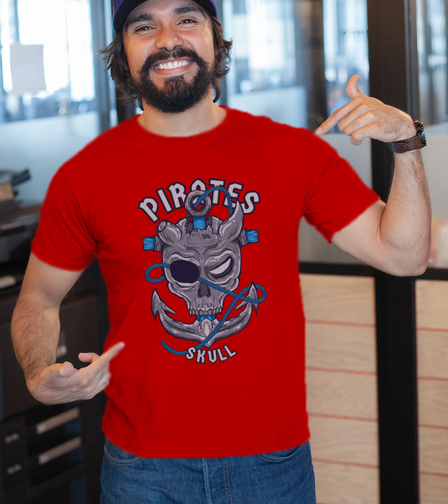 Pirates Skull Pirates Of The Caribbean Anchor Rope T-Shirt