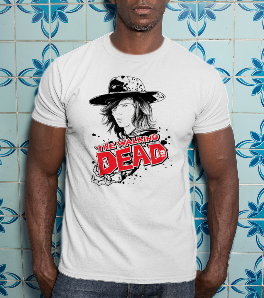The Walking Dead Character Art Black Hat T-Shirt