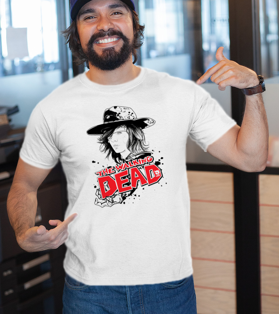 The Walking Dead Character Art Black Hat T-Shirt