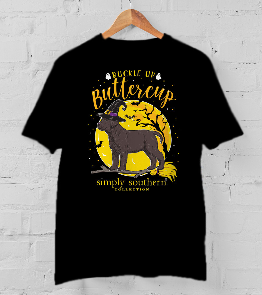 Buckle Up Buttercup Simply Southern Hocus Pocus Witches And Bats Moon T-Shirt