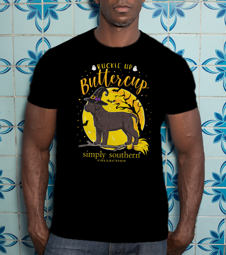 Buckle Up Buttercup Simply Southern Hocus Pocus Witches And Bats Moon T-Shirt