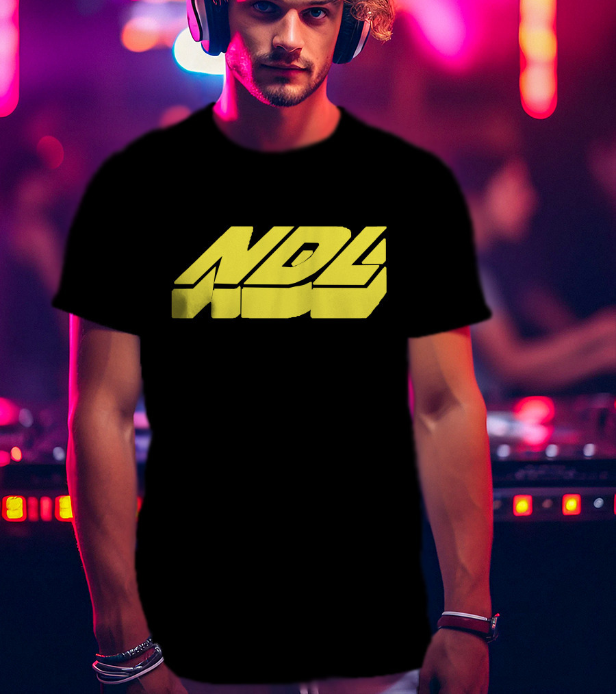 NDL Yellow Block Text Merchandise T-Shirt
