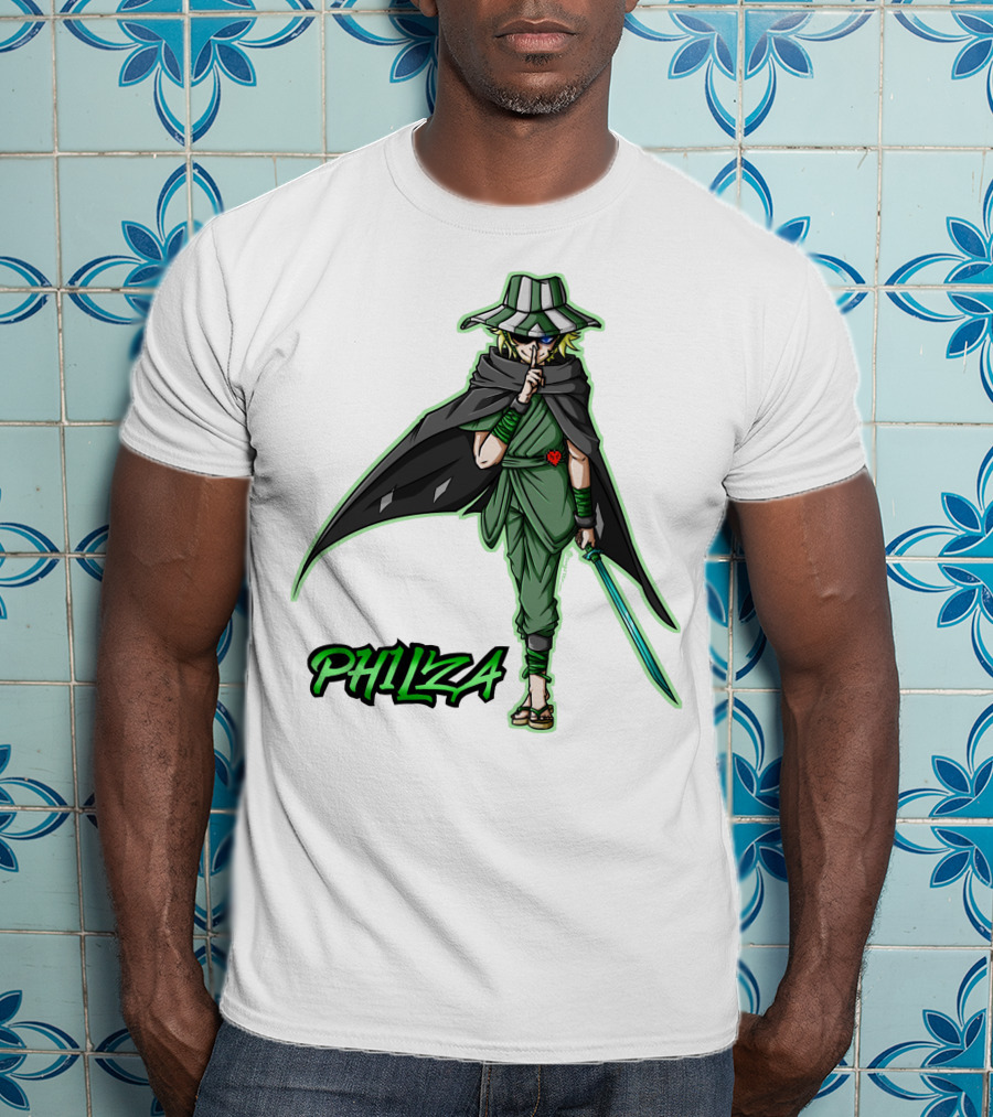 PH1LZA Ninja Warrior Style With Sword And Cloak T-Shirt