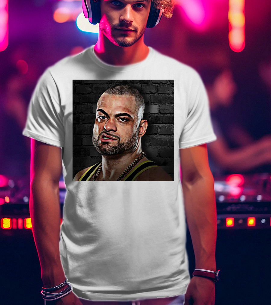 Eddie Kingston Brick Wall Background T-Shirt