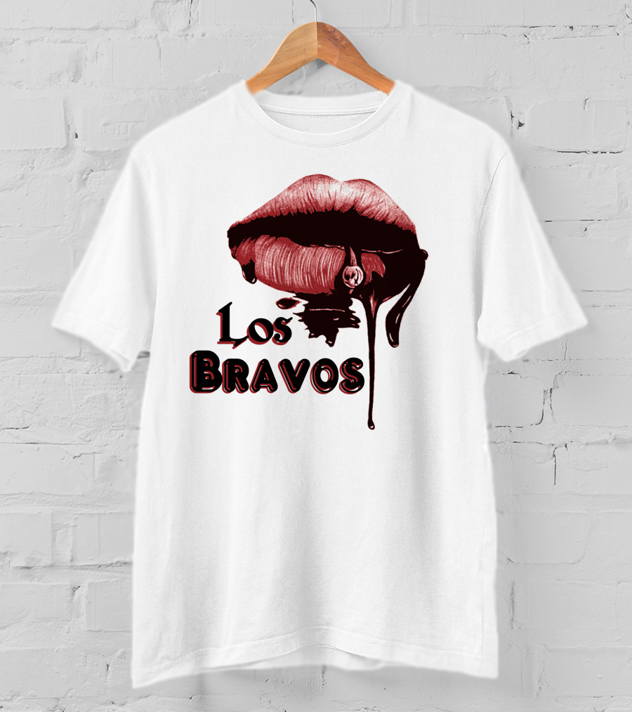 Los Bravos Red Lips Dripping T-Shirt