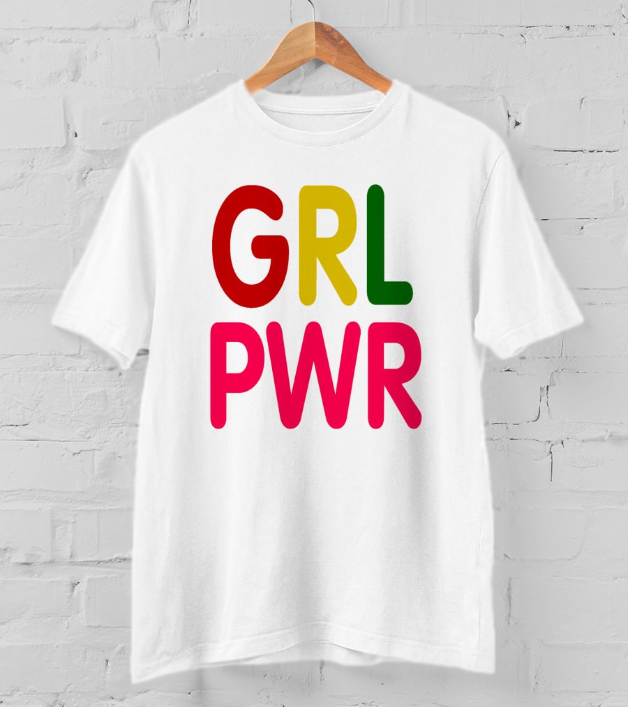 GRL PWR Bold Multicolor Empowerment T-Shirt