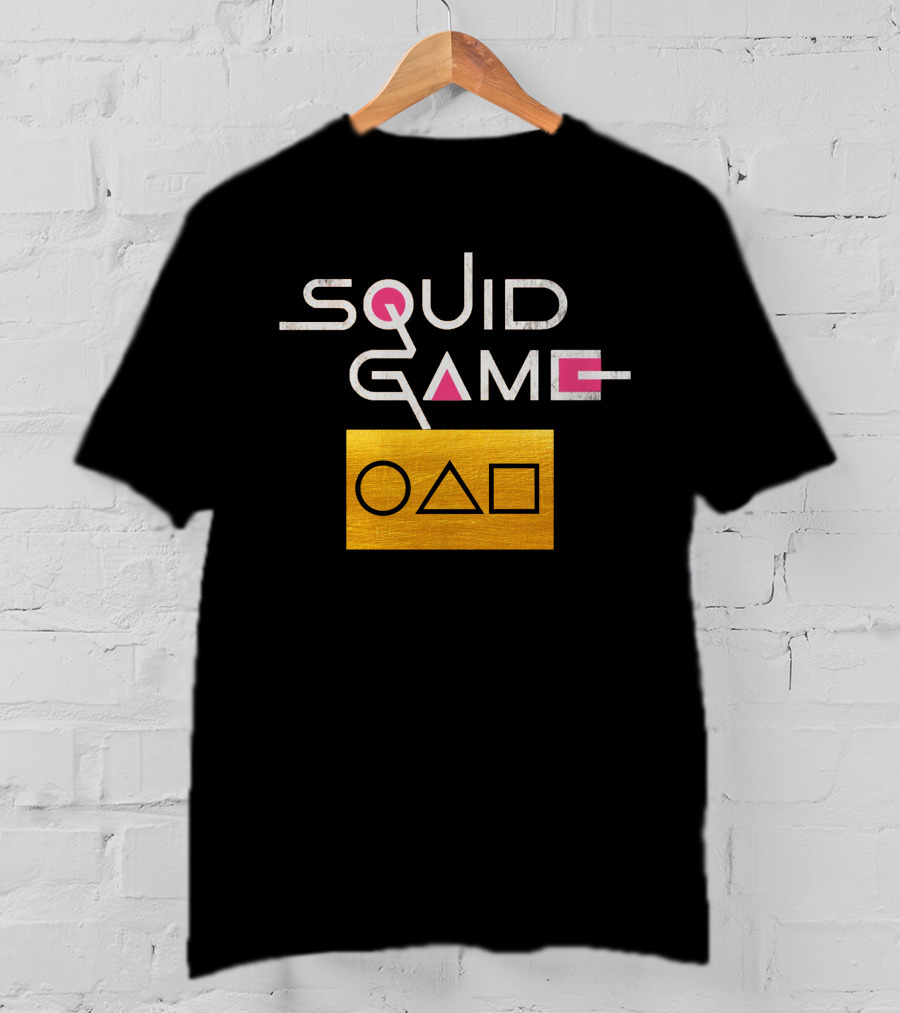 Squid Game Card Circle Triangle Square Gold T-Shirt