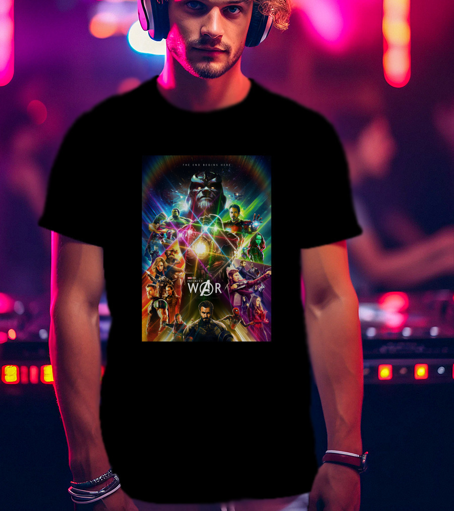 Avenger Infinity War The End Begins Here T-Shirt