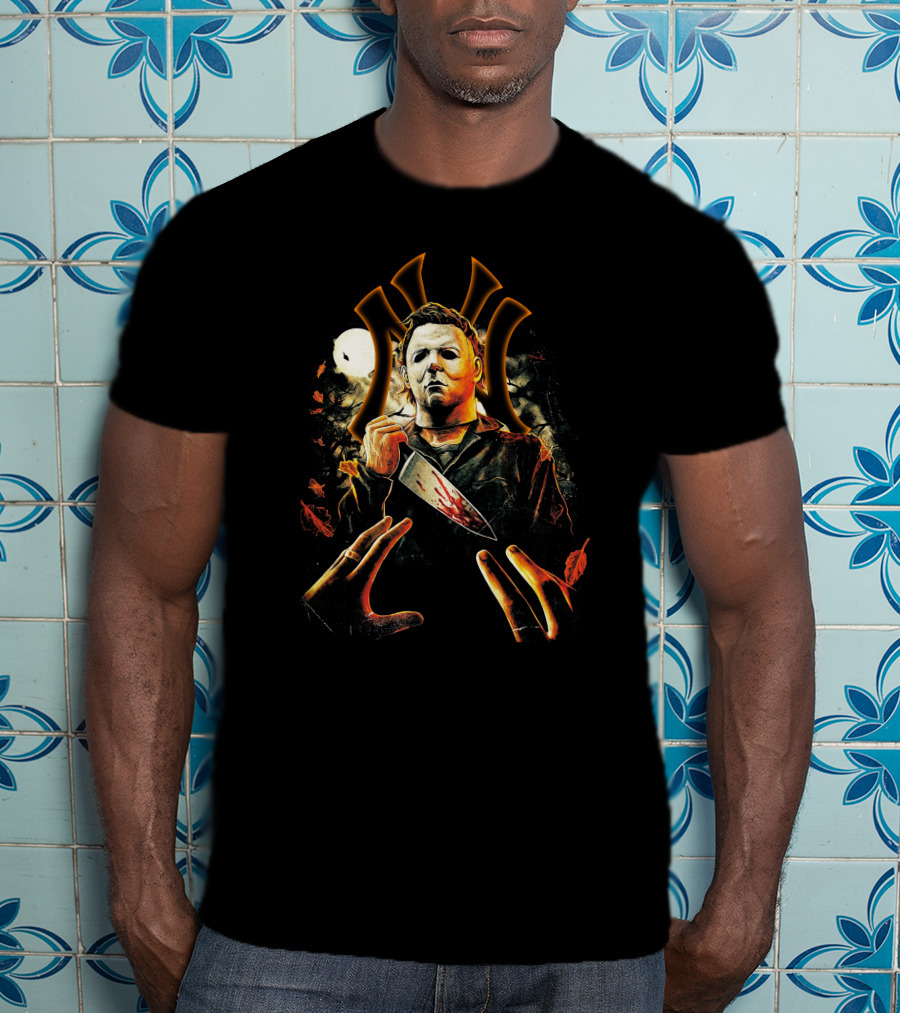NY Yankee Michael Myers Halloween T-Shirt