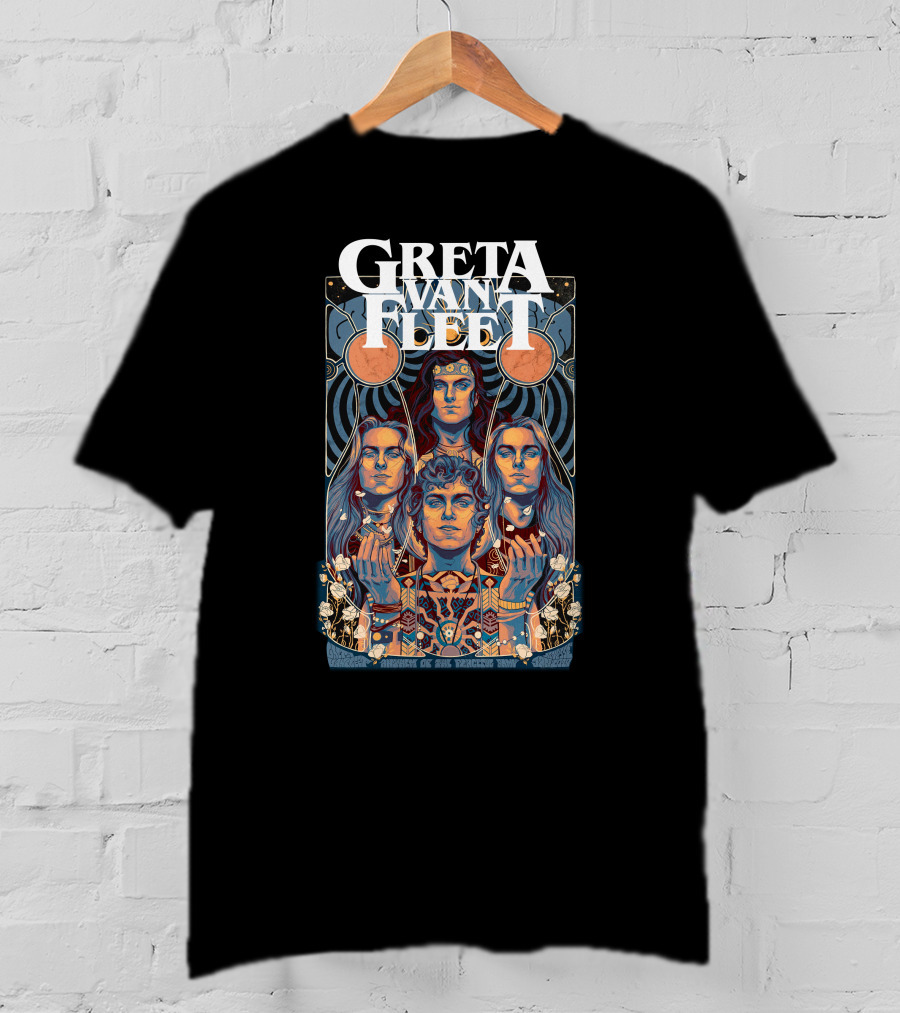 Greta Van Fleet Vintage Psychedelic Band T-Shirt