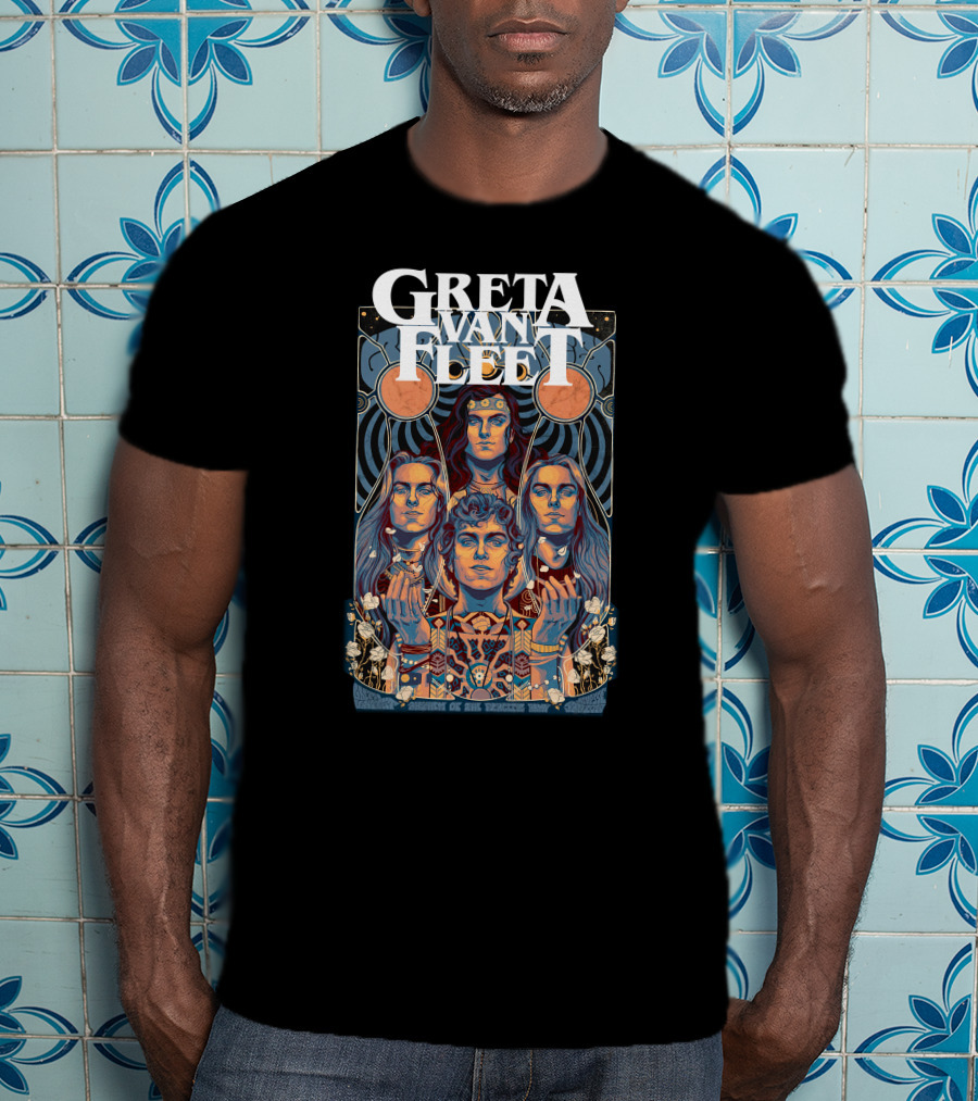 Greta Van Fleet Vintage Psychedelic Band T-Shirt