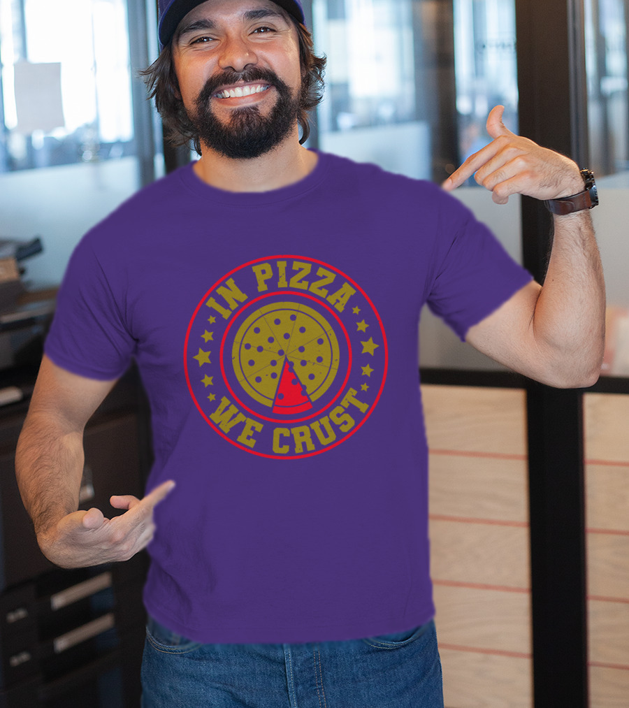 In Pizza We Crust Star-Circle Slice T-Shirt