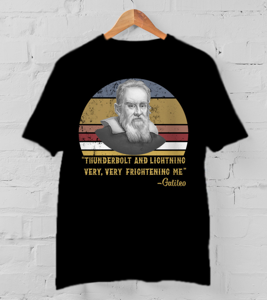 Thunderbolt And Lightning Very Very Frightening Me Galileo Retro Vintage Stripes T-Shirt