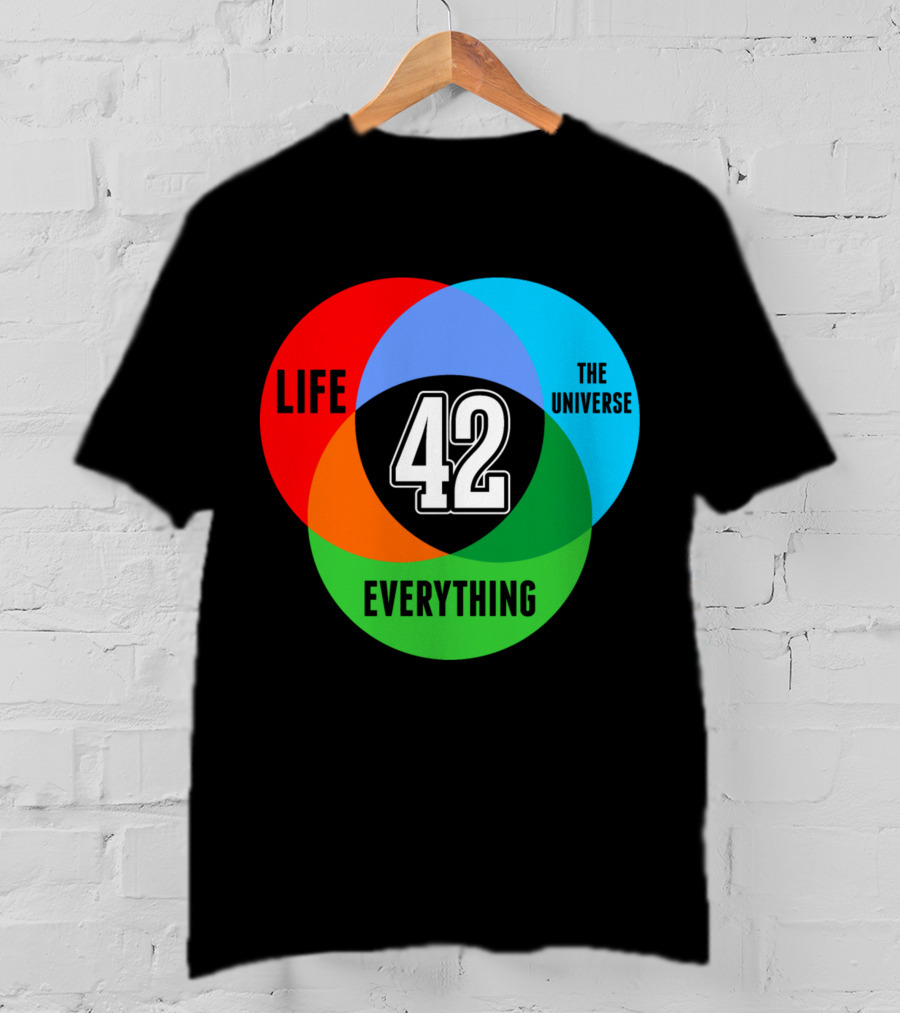 Life The Universe Everything 42 Science Venn Diagram T-Shirt