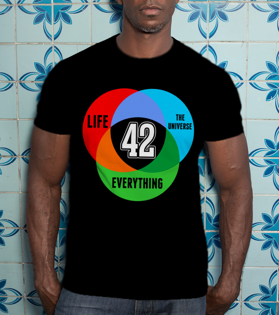 Life The Universe Everything 42 Science Venn Diagram T-Shirt