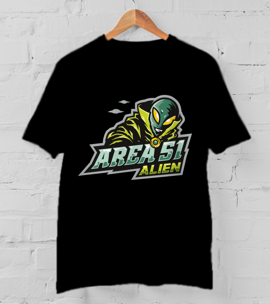 Area 51 Alien E Sport Halloween Witch Alien T-Shirt