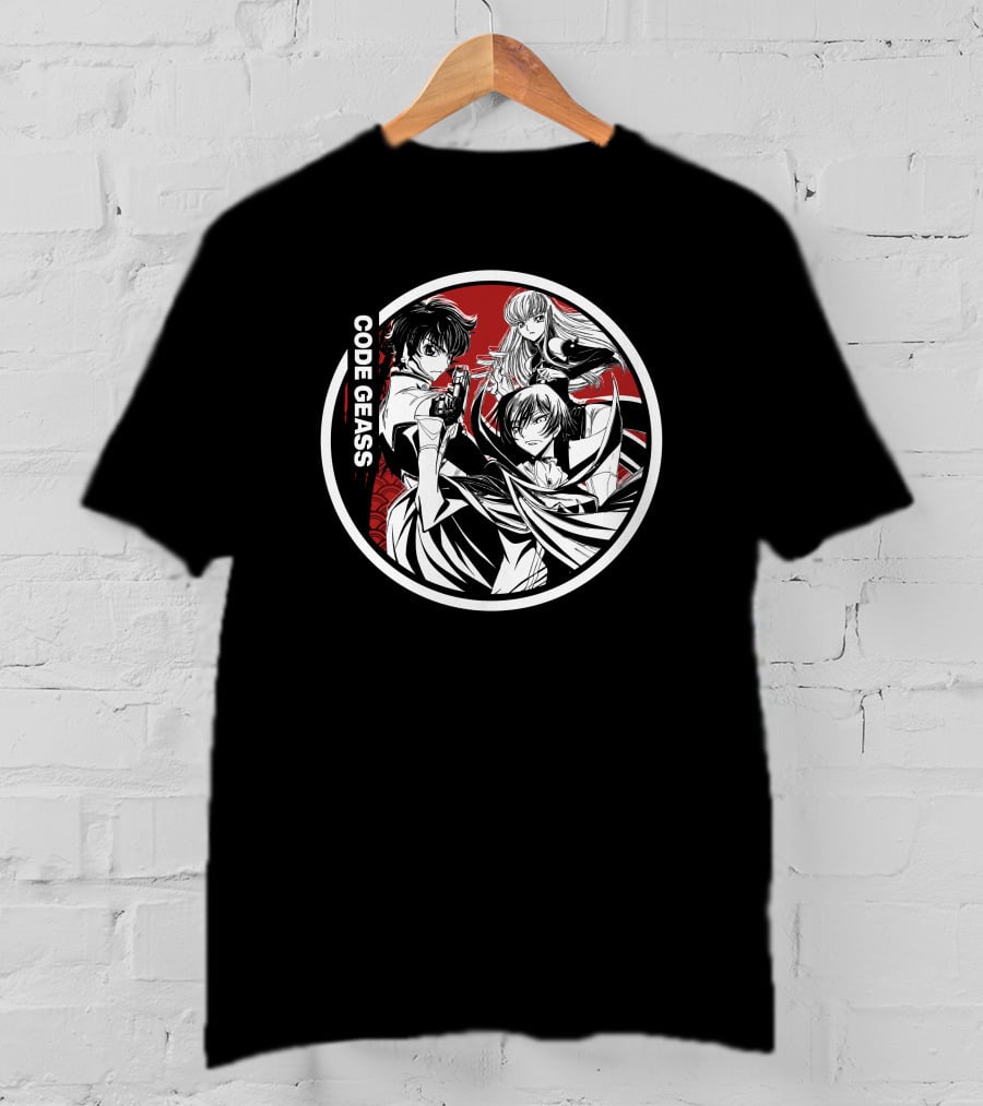 Code Geass Iconic Characters Dynamic Black And Red T-Shirt