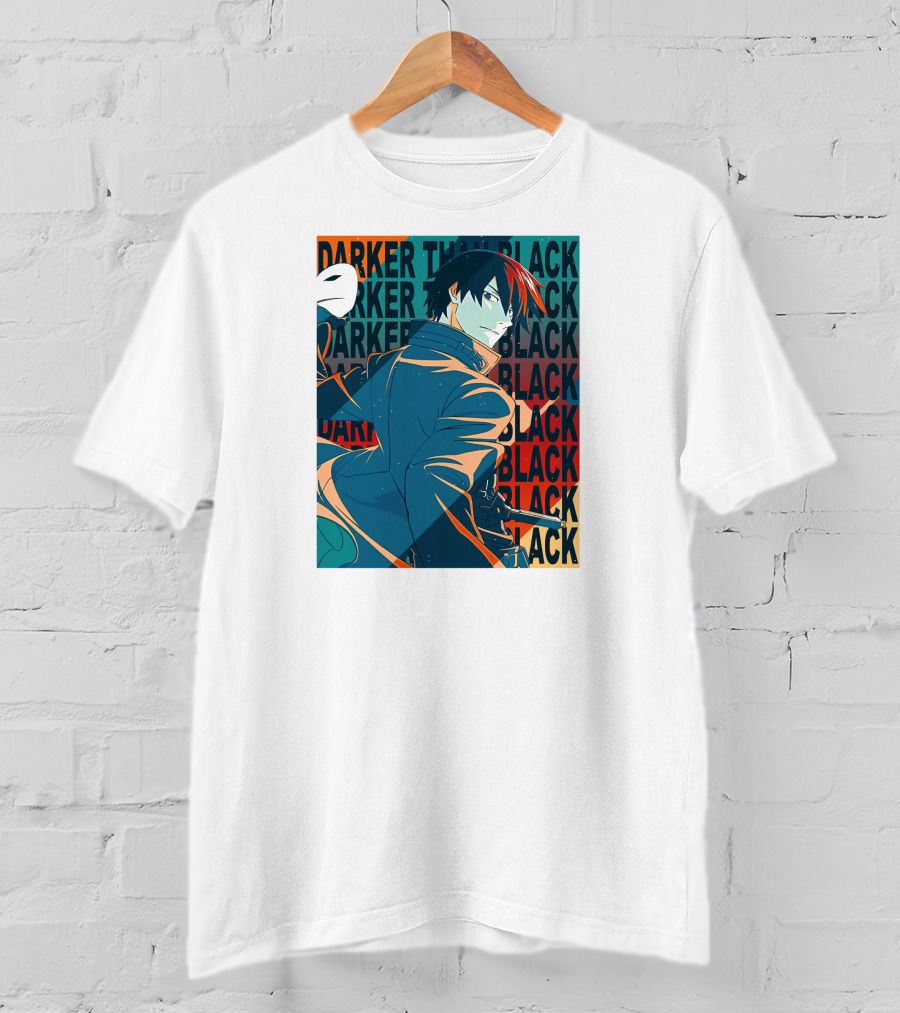 Darker Than Black Anime Character Mask T-Shirt