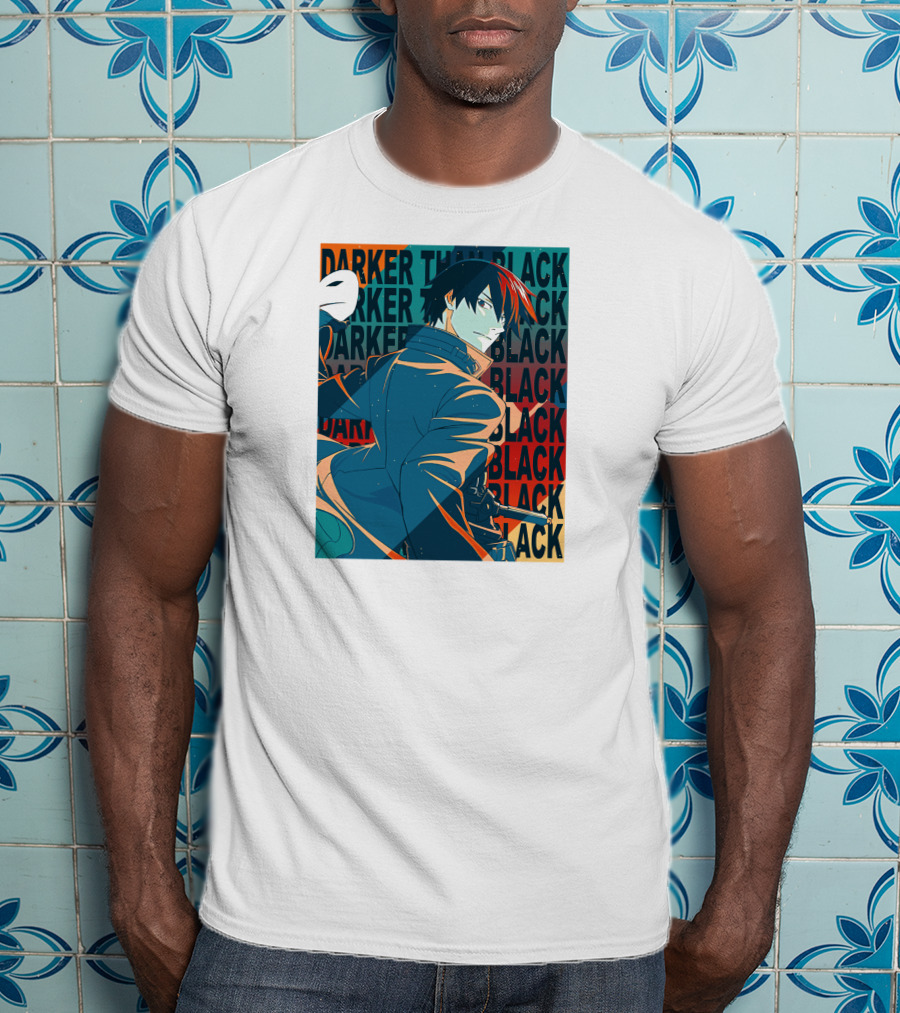 Darker Than Black Anime Character Mask T-Shirt