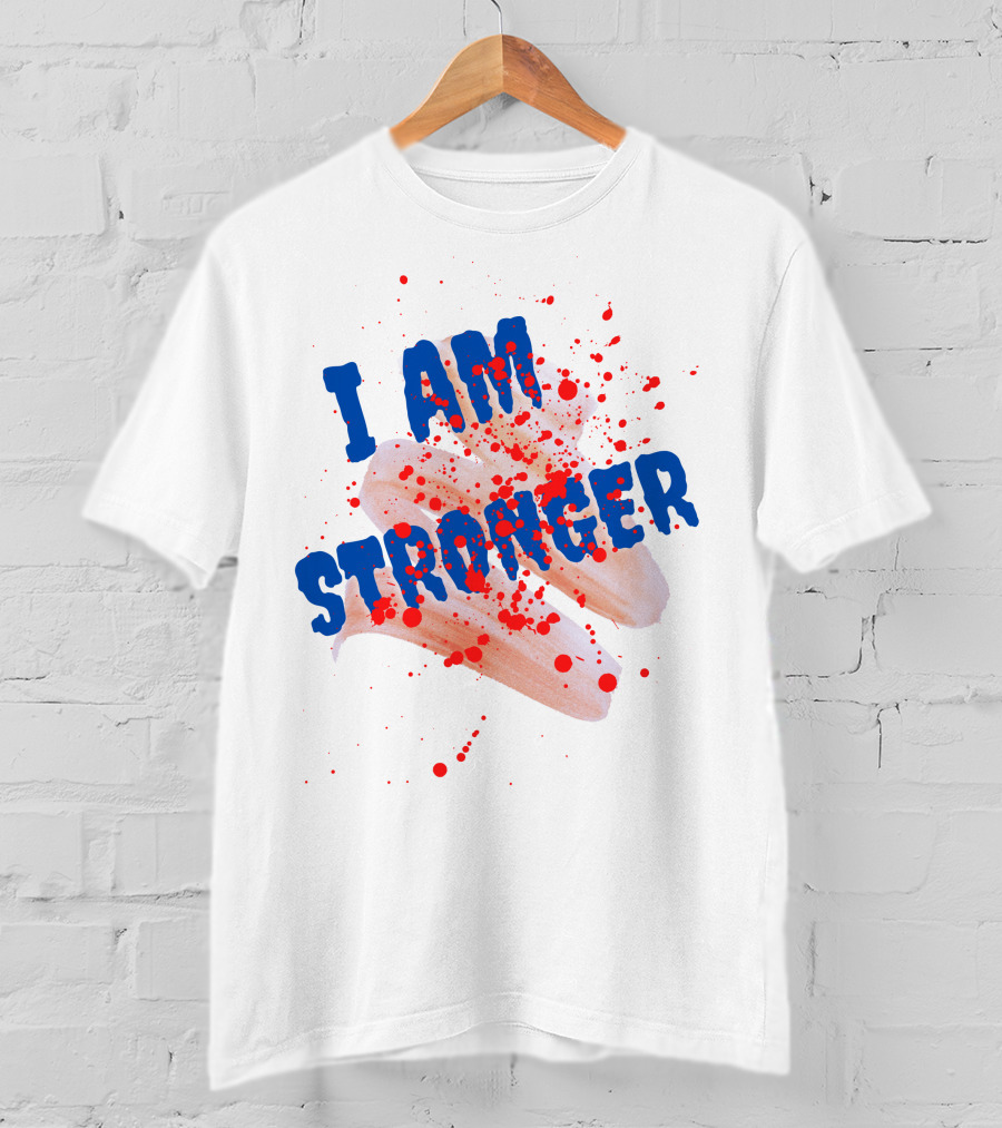 I Am Stronger Blood Splatter Hot Dog T-Shirt
