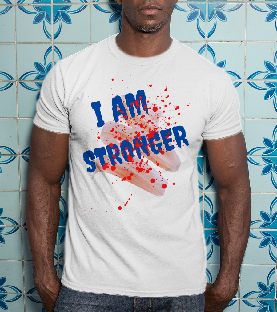 I Am Stronger Blood Splatter Hot Dog T-Shirt